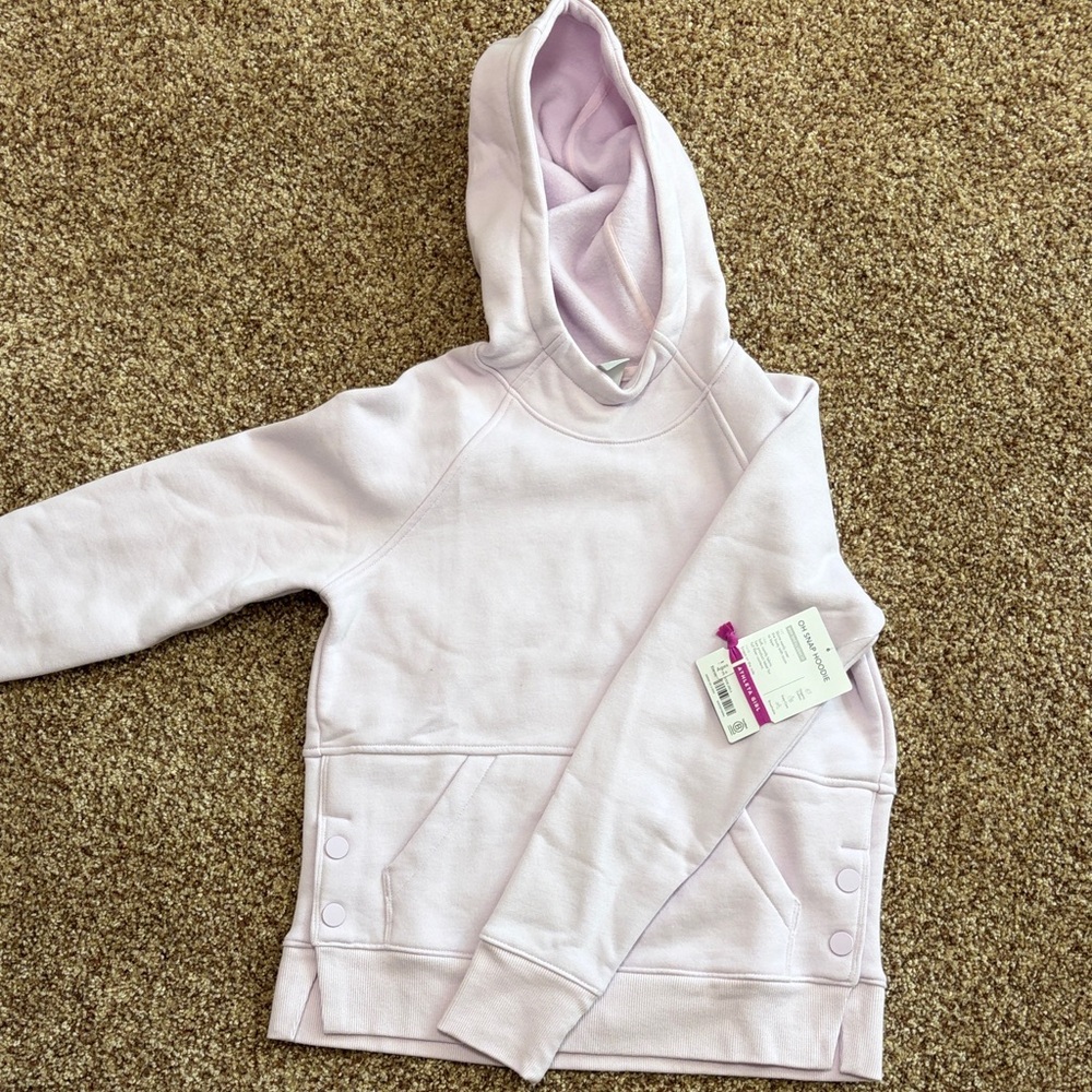 Athleta Girls' Pastel Lavender Hooded Pullover